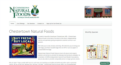 Desktop Screenshot of chestertownnaturalfoods.biz